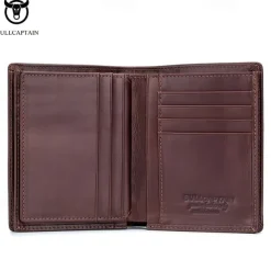 1pc Captain Cow Leather Large-capacity Men's Wallet Driver's License Leather Wallet Multi-card Place Thickened Fashion Brand Wallet