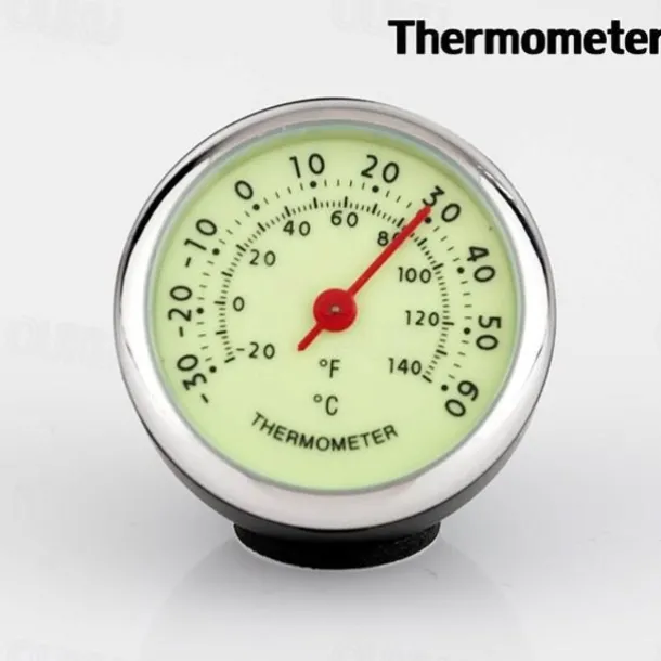 1pc Car Luminous Clock Thermometer Hygrometer Car Decoration Luminous Clock Car Quartz Watch Multi-function Car Interior Decoration