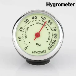 1pc Car Luminous Clock Thermometer Hygrometer Car Decoration Luminous Clock Car Quartz Watch Multi-function Car Interior Decoration