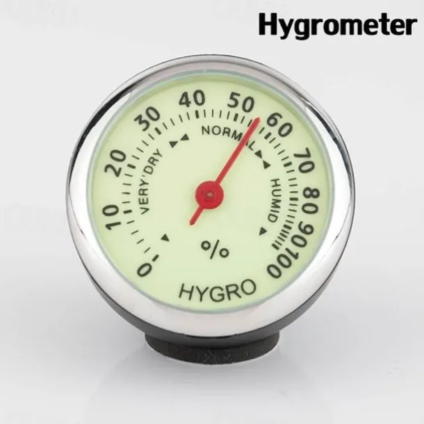 1pc Car Luminous Clock Thermometer Hygrometer Car Decoration Luminous Clock Car Quartz Watch Multi-function Car Interior Decoration