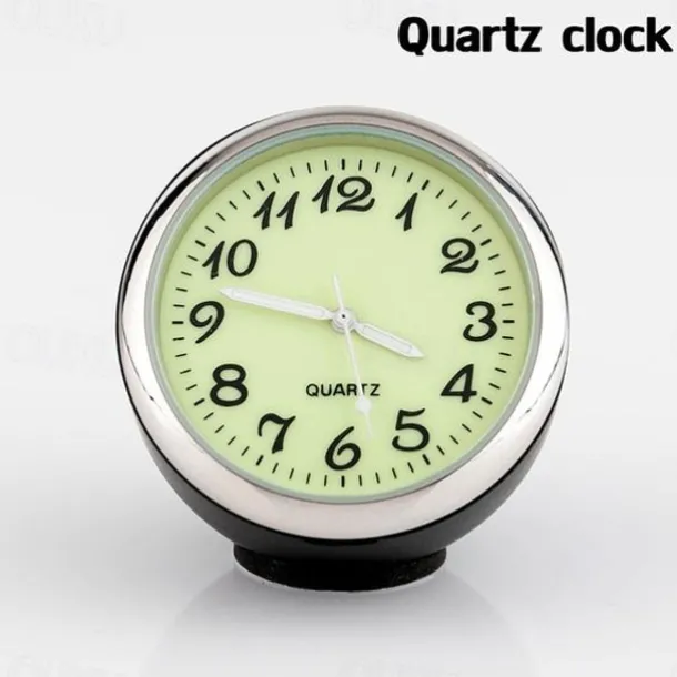 1pc Car Luminous Clock Thermometer Hygrometer Car Decoration Luminous Clock Car Quartz Watch Multi-function Car Interior Decoration