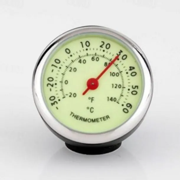 1pc Car Luminous Clock Thermometer Hygrometer Car Decoration Luminous Clock Car Quartz Watch Multi-function Car Interior Decoration