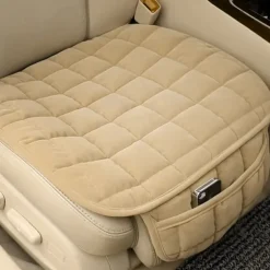 1Pc Car Seat Cushion Non-Slip Rubber Bottom Car Seat Covers With Storage Pockets Comfort Memory Foam Driver Seat Cushion Car Seat Pad Universal