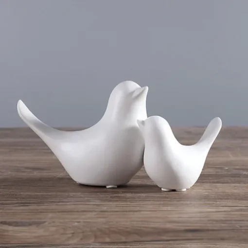 1pc Ceramic Bird Small Animal Statues Home Decor Modern Style Decorative Ornaments for Living Room, Bedroom, Office Desktop, Cabinets