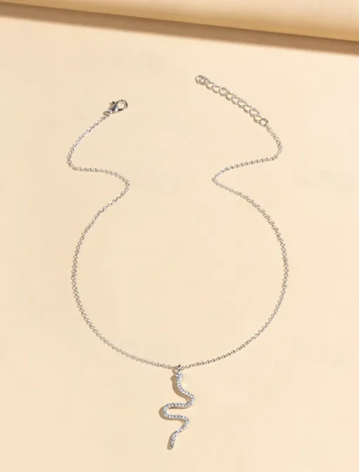 1PC Chain Necklace Long Necklace For Women's Daily Alloy Snake Snake