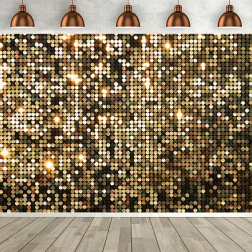 1pc- Disco Shiny Decoration Photography Background Cloth Baby Shower Birthday Wedding Singles Graduation Party banner