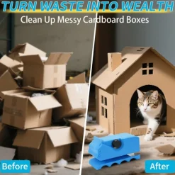 1pc DIY Cat Scratch Board Cutter Tool - Manual Cardboard Cutting Device with Sharp Edge Creation for Scratch Boards, Boxes, Gift Decorations - Safe for Cats, Easy-to-Use Household Crafting Tool