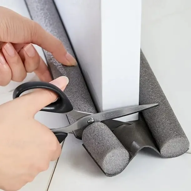 1pc Door Draft Stopper 36.6 Inch Under Door Draft Noise Blocker Black Gap Stoppers Entry Door Draft Guard For Bottom Of Doors Adjustable Twin Door Draft