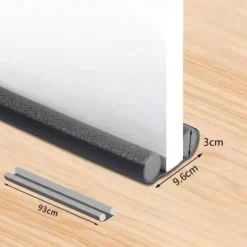 1pc Door Draft Stopper 36.6 Inch Under Door Draft Noise Blocker Black Gap Stoppers Entry Door Draft Guard For Bottom Of Doors Adjustable Twin Door Draft