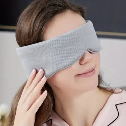 1pc Dual-use Double-sided Eye Mask, Blackout Sleep Eye Mask, Nap Viscose Eye Mask, Soundproof Anti-noise Simple Solid Color