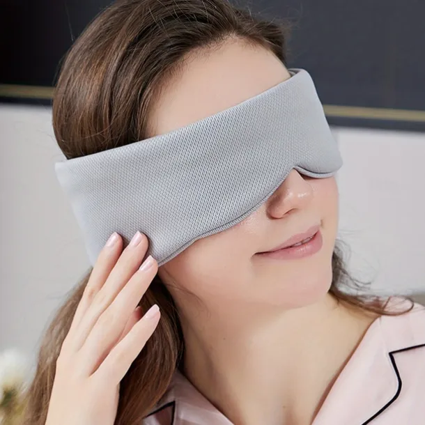 1pc Dual-use Double-sided Eye Mask, Blackout Sleep Eye Mask, Nap Viscose Eye Mask, Soundproof Anti-noise Simple Solid Color