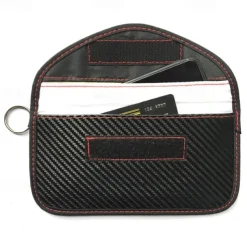 1pc Faraday Bag For Phones Car Keys RFID Signal Blocking Bag Carbon Fiber Case Privacy Protection Key Fob, Anti-Tracking Anti-Hacking Case BlockerYou can clic