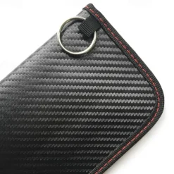 1pc Faraday Bag For Phones Car Keys RFID Signal Blocking Bag Carbon Fiber Case Privacy Protection Key Fob, Anti-Tracking Anti-Hacking Case BlockerYou can clic