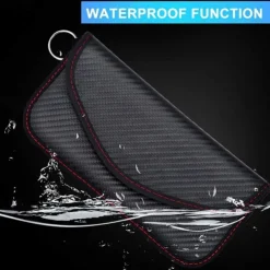 1pc Faraday Bag For Phones Car Keys RFID Signal Blocking Bag Carbon Fiber Case Privacy Protection Key Fob, Anti-Tracking Anti-Hacking Case BlockerYou can clic
