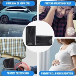 1pc Faraday Bag For Phones Car Keys RFID Signal Blocking Bag Carbon Fiber Case Privacy Protection Key Fob, Anti-Tracking Anti-Hacking Case BlockerYou can clic