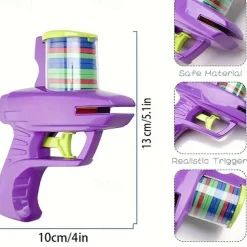 2pc Fun Foam Disc Blaster - Handheld Shooter with Soft Foam Discs for Indoor and Outdoor Play - Perfect Birthday Gift or School Class Prize for Boys and Girls