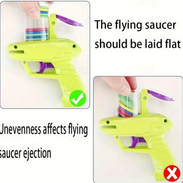 2pc Fun Foam Disc Blaster - Handheld Shooter with Soft Foam Discs for Indoor and Outdoor Play - Perfect Birthday Gift or School Class Prize for Boys and Girls