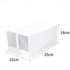 1Pc Household Stacked Shoe Storage Box Foldable Dustproof Storage Shoe Cabinet Multifunctional Folding Fabric Storage Shoe Box