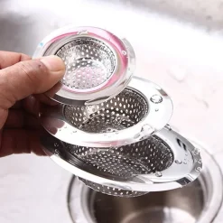 1PC Household Stainless Steel Kitchen Sink Strainer Drain Metal Bath Waste Screen Tool