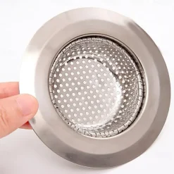 1PC Household Stainless Steel Kitchen Sink Strainer Drain Metal Bath Waste Screen Tool