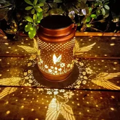 1pc Hummingbird Solar Lantern Lights, Outdoor Hanging Metal Decor Lanterns-Waterproof LED Decorative Light for Garden Patio Yard Lawn Backyard Front Porch As Gifts for Mom Grandma Women