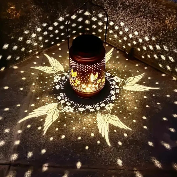 1pc Hummingbird Solar Lantern Lights, Outdoor Hanging Metal Decor Lanterns-Waterproof LED Decorative Light for Garden Patio Yard Lawn Backyard Front Porch As Gifts for Mom Grandma Women