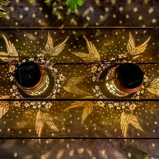 1pc Hummingbird Solar Lantern Lights, Outdoor Hanging Metal Decor Lanterns-Waterproof LED Decorative Light for Garden Patio Yard Lawn Backyard Front Porch As Gifts for Mom Grandma Women