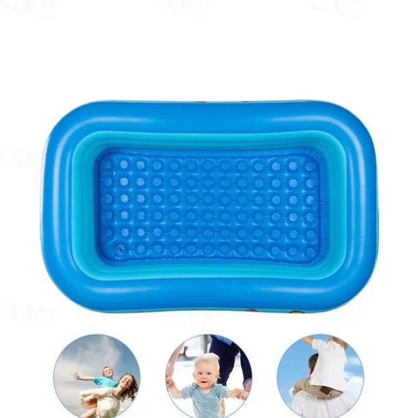 1pc Inflatable Swimming Pool for Outdoor Garden & Pool Parties - Durable PVC Foldable Design No Electricity Needed Portable Summer Fun & Adults Christmas Gift Idea Holiday Celebration Pool Easy