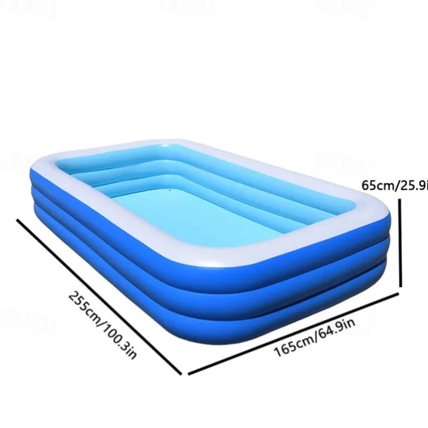 1pc Inflatable Swimming Pool for Outdoor Garden & Pool Parties - Durable PVC Foldable Design No Electricity Needed Portable Summer Fun & Adults Christmas Gift Idea Holiday Celebration Pool Easy