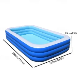 1pc Inflatable Swimming Pool for Outdoor Garden & Pool Parties - Durable PVC Foldable Design No Electricity Needed Portable Summer Fun & Adults Christmas Gift Idea Holiday Celebration Pool Easy