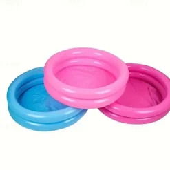 1pc Inflatable Swimming Pool 23.6inch Double-Layer Round Air Floating Tray Indoor Fishing Pond PVC Material Unisex No Power Required Perfect for Pool Party Christmas Gift - Blue