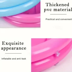 1pc Inflatable Swimming Pool 23.6inch Double-Layer Round Air Floating Tray Indoor Fishing Pond PVC Material Unisex No Power Required Perfect for Pool Party Christmas Gift - Blue