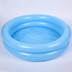 1pc Inflatable Swimming Pool 23.6inch Double-Layer Round Air Floating Tray Indoor Fishing Pond PVC Material Unisex No Power Required Perfect for Pool Party Christmas Gift - Blue
