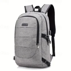 1pc Large Capacity Laptop Storage Backpack Schoolbag For Outdoor Camping Travel Anti-theft Waterproof Sports Bag With USB Charging Port Father's Day Gift Birthday Gift