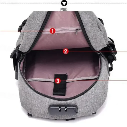 1pc Large Capacity Laptop Storage Backpack Schoolbag For Outdoor Camping Travel Anti-theft Waterproof Sports Bag With USB Charging Port Father's Day Gift Birthday Gift