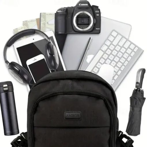 1pc Large Capacity Laptop Storage Backpack Schoolbag For Outdoor Camping Travel Anti-theft Waterproof Sports Bag With USB Charging Port Father's Day Gift Birthday Gift