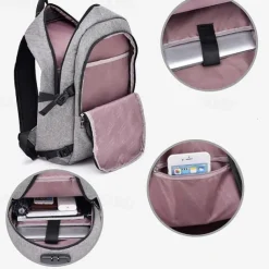1pc Large Capacity Laptop Storage Backpack Schoolbag For Outdoor Camping Travel Anti-theft Waterproof Sports Bag With USB Charging Port Father's Day Gift Birthday Gift