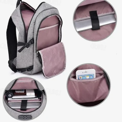 1pc Large Capacity Laptop Storage Backpack Schoolbag For Outdoor Camping Travel Anti-theft Waterproof Sports Bag With USB Charging Port Father's Day Gift Birthday Gift