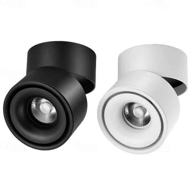 1PC LED Ceiling Spotlight 360 Adjustable Downlight Surface Mounted 12W 10W 7W Warm White Cold White 85-265V