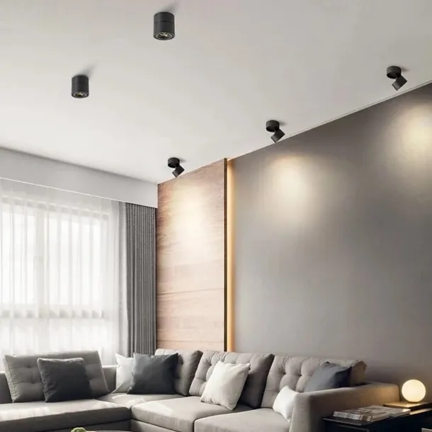 1PC LED Ceiling Spotlight 360 Adjustable Downlight Surface Mounted 12W 10W 7W Warm White Cold White 85-265V