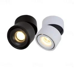 1PC LED Ceiling Spotlight 360 Adjustable Downlight Surface Mounted 12W 10W 7W Warm White Cold White 85-265V