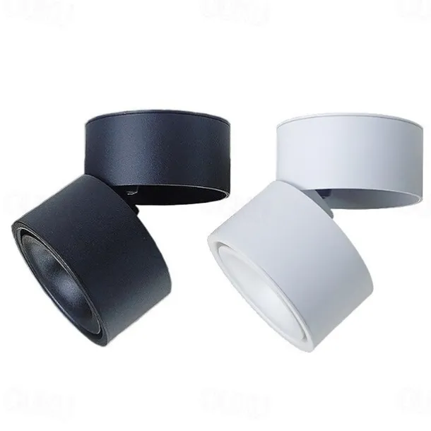 1PC LED Ceiling Spotlight 360 Adjustable Downlight Surface Mounted 12W 10W 7W Warm White Cold White 85-265V