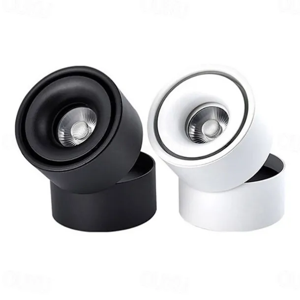 1PC LED Ceiling Spotlight 360 Adjustable Downlight Surface Mounted 12W 10W 7W Warm White Cold White 85-265V