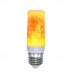 1pc LED Flame Effect Fire Light Bulbs Full Model 5W E27 Flame Bulb 78leds 85-265V Flickering Halloween Christmas Home Decration