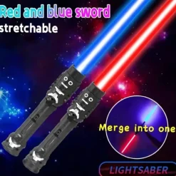 1pc LED Light Up Toys With FX Sound(Motion Sensitive) Retractable LED Light Up Toys Seven Colors Realistic HandleExpandable Light Set Popular Gift for Halloween for Christmas Gifts