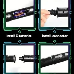 1pc LED Light Up Toys With FX Sound(Motion Sensitive) Retractable LED Light Up Toys Seven Colors Realistic HandleExpandable Light Set Popular Gift for Halloween for Christmas Gifts