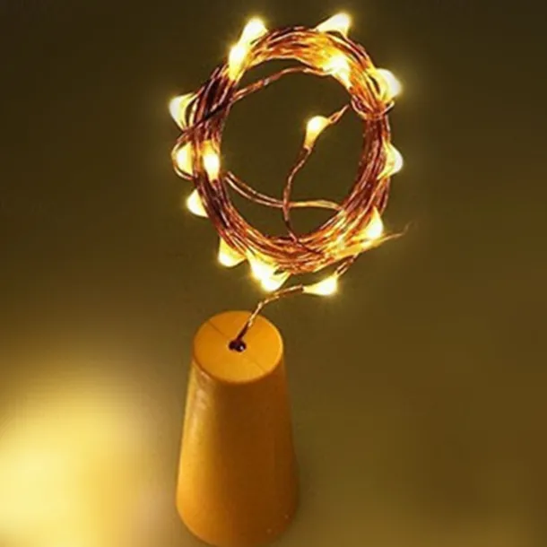 1pc 10LED 1m Solar Wine Bottle Stopper Copper Fairy Strip Wire Outdoor Party Decoration Novelty Night Lamp DIY