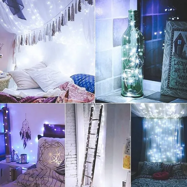 1pc 10LED 1m Solar Wine Bottle Stopper Copper Fairy Strip Wire Outdoor Party Decoration Novelty Night Lamp DIY