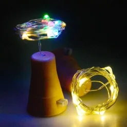 1pc 10LED 1m Solar Wine Bottle Stopper Copper Fairy Strip Wire Outdoor Party Decoration Novelty Night Lamp DIY