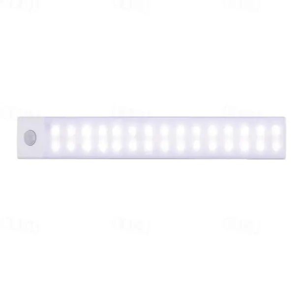1pc LED Motion Sensor Cabinet Light Under Counter Closet Lighting Wireless Magnetic USB Rechargeable Kitchen Night Lights for Wardrobe Closets Cabinet Cupboard Stairs Corridor Shelf
